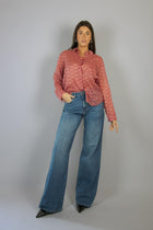 Medium wash wide leg jeans