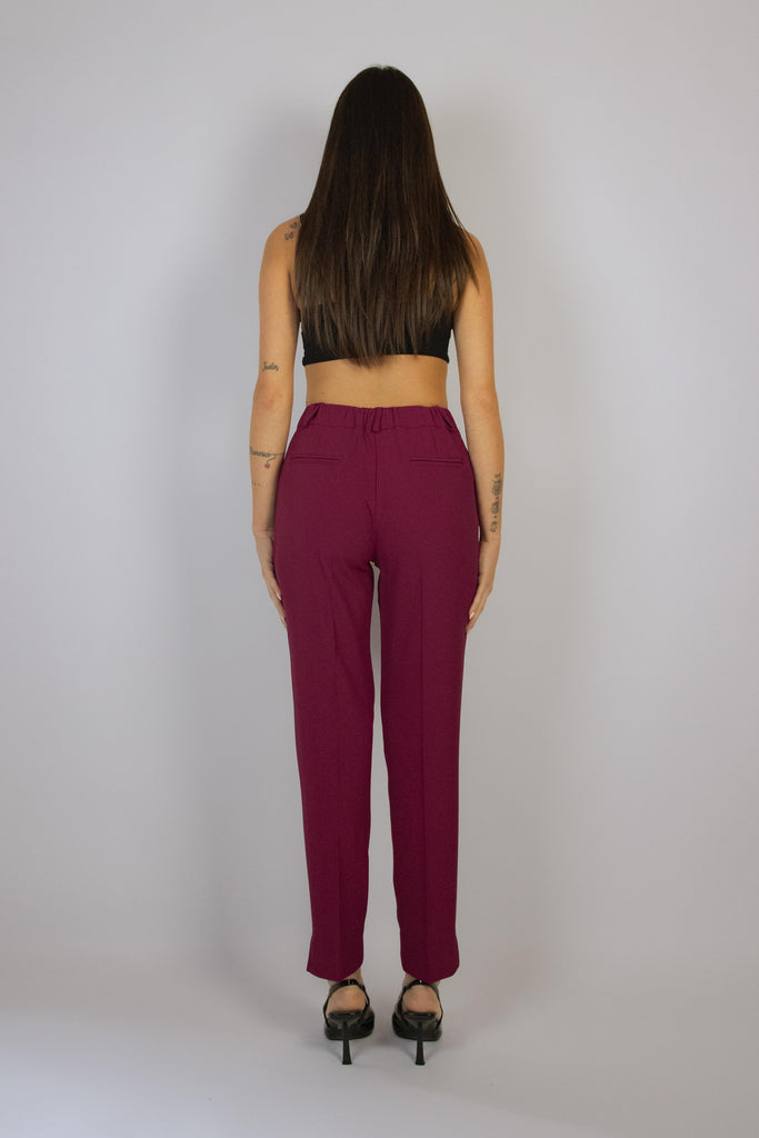 Pantalone a sigaretta color rosso sangria 121/24 SANGRIA EGG FAMILY 