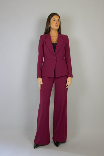 Pantalone palazzo rosso sangria 101/24 SANGRIA EGG FAMILY 