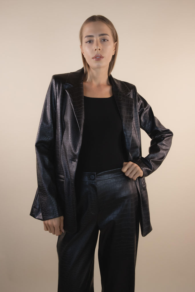 Blazer ecopelle nero H504/36 NERO EGG FAMILY 