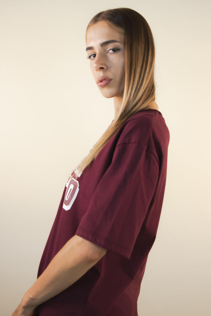 T-shirt bordeaux Santa Subito RK1875 SANTA SUBITO BORDEAUX EGG FAMILY 