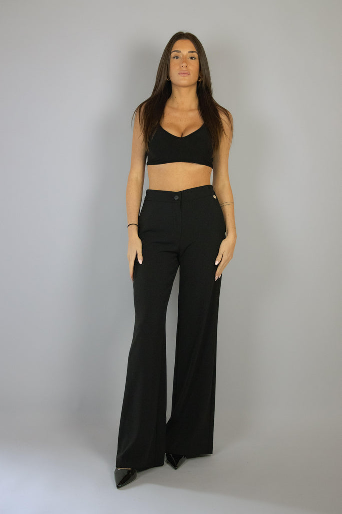 Pantalone palazzo nero 101/24 NERO EGG FAMILY 