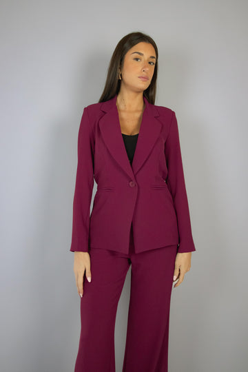 Blazer color rosso sangria monopetto G507/24 SANGRIA EGG FAMILY 