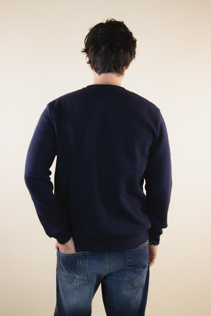 Felpa girocollo Blu M1ESS 50 BLU EGG FAMILY 