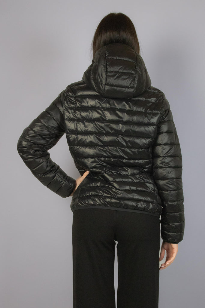 Piumino nero leggero con capuccio PK14010 NERO EGG FAMILY 