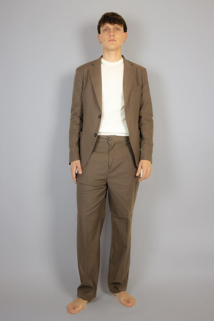 Giacca con revers color marrone moka EGG/2505 MOKA EGG FAMILY 