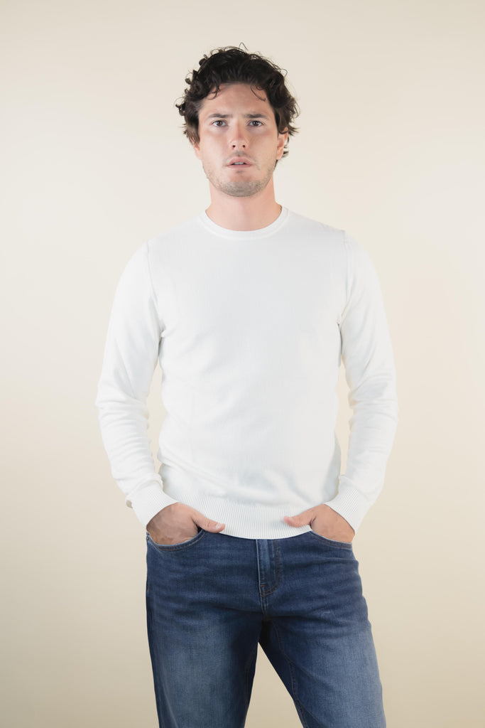 Maglia in punto bubble Ecru P20009AI ECRU EGG FAMILY 