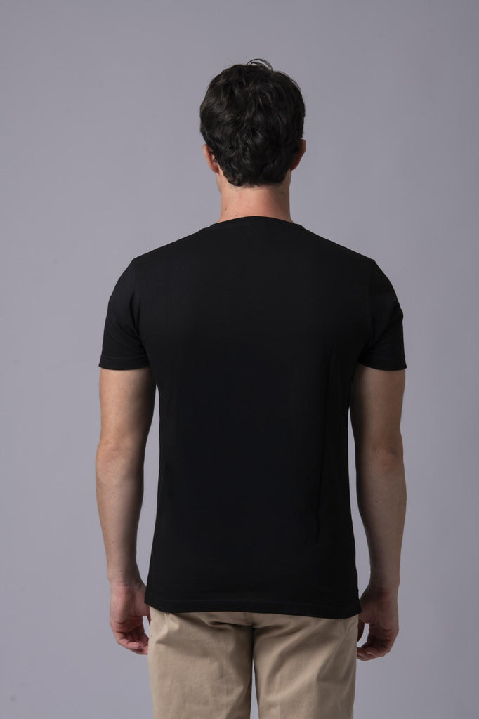 T-shirt nera con stampa Alfa Romeo 177366 NERO EGG FAMILY 