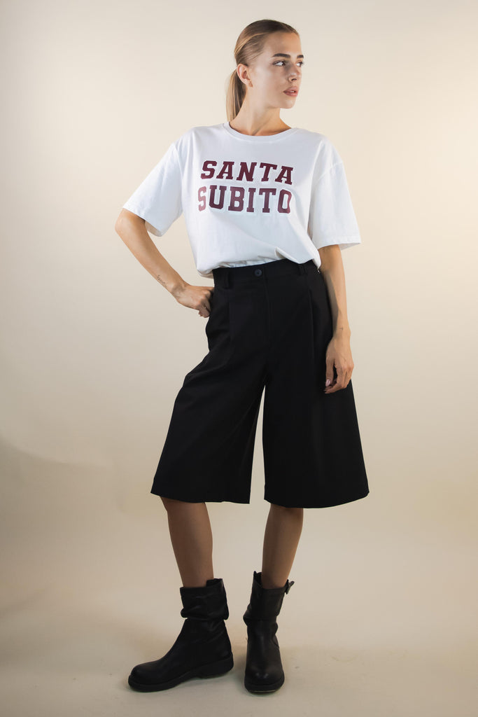 T-shirt bianca Santa Subito RK1875 SANTA SUBITO PANNA EGG FAMILY 