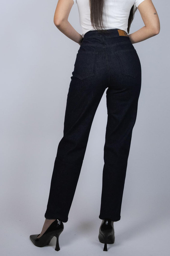 Jeans denim scuro mom fit ZG956 DENIM EGG FAMILY 