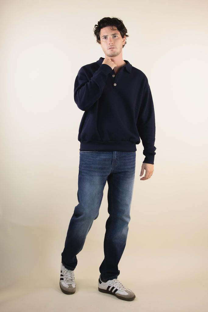 Felpa con bottoni Blu MICOL 07 BLU EGG FAMILY 