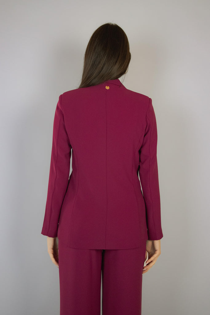 Blazer color rosso sangria monopetto G507/24 SANGRIA EGG FAMILY 