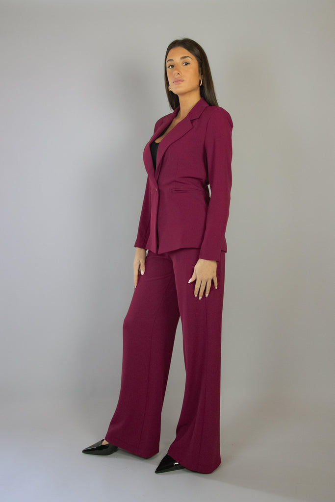 Blazer color rosso sangria monopetto G507/24 SANGRIA EGG FAMILY 