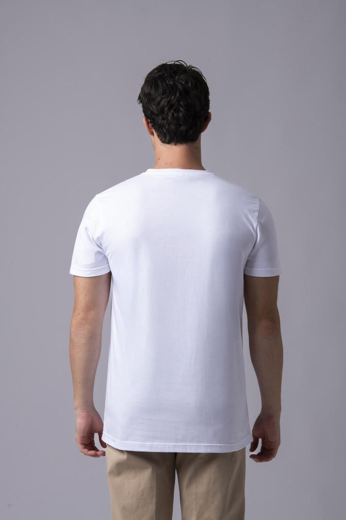 T-shirt bianca con auto 1974 177365 BIANCO EGG FAMILY 