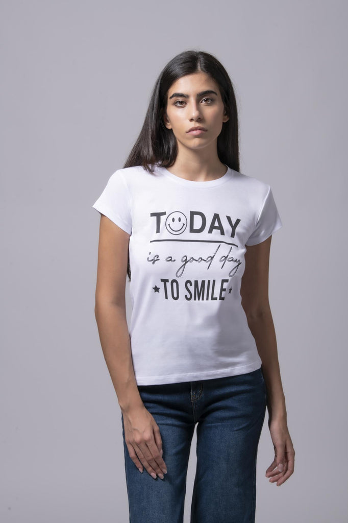 T-shirt Smile 177348 BIANCO EGG FAMILY 