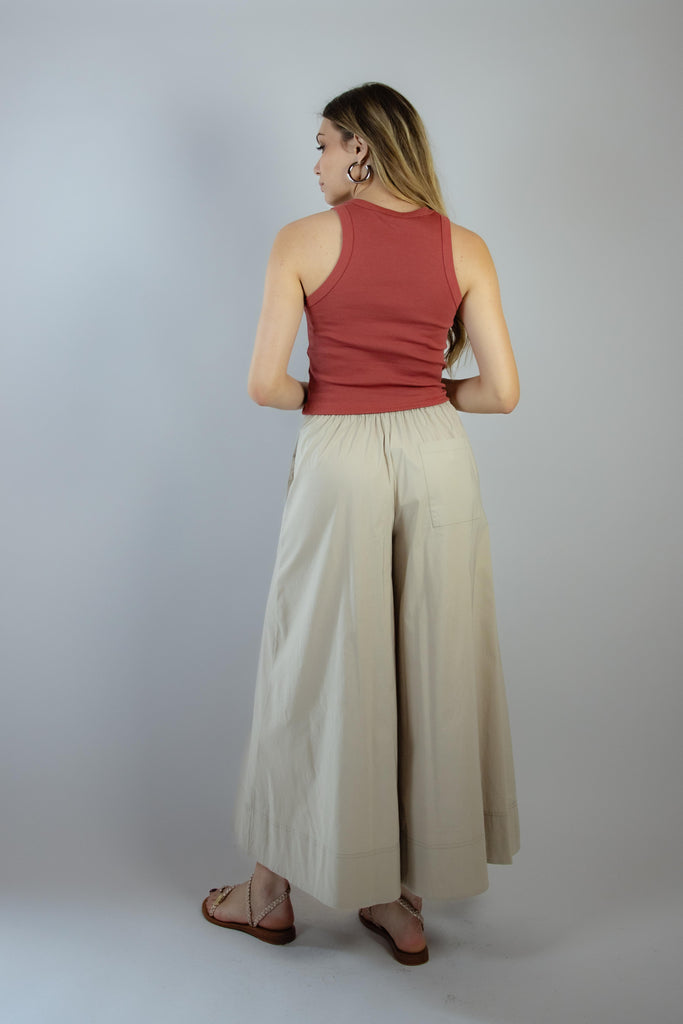 Top corto a costine con anello arancio e rosa salmone W2SMITH06 PORPORA EGG FAMILY 