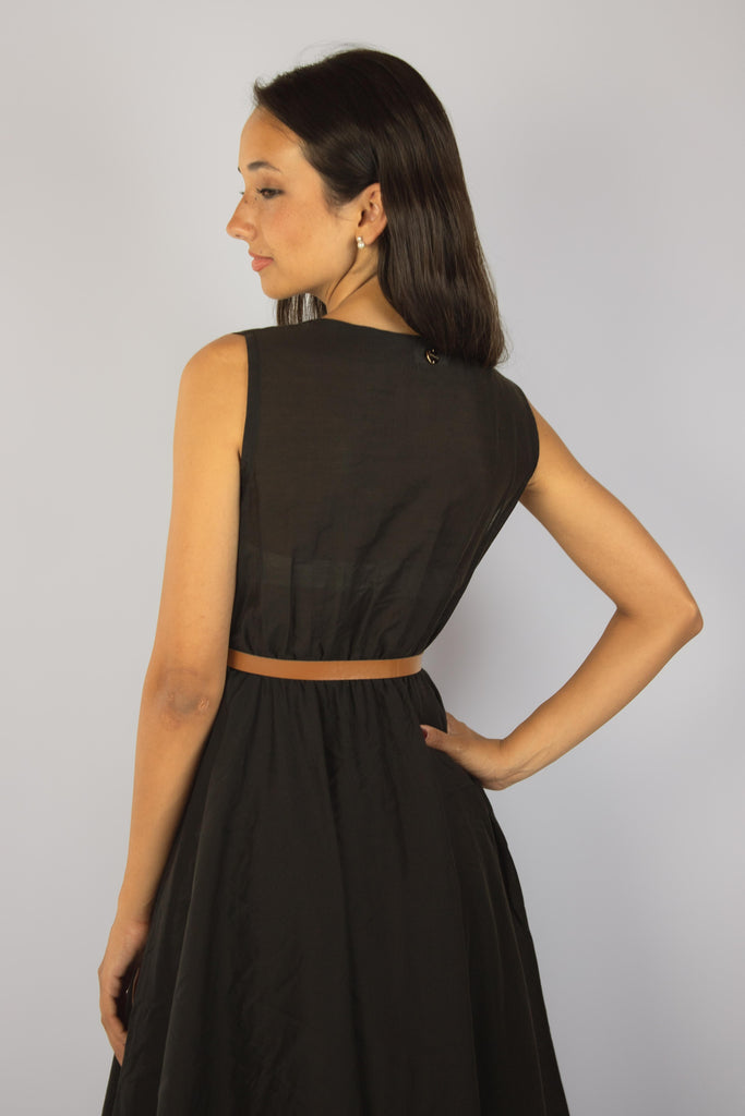 Abito con scollo a V nero JA5098T41T102 NERO EGG FAMILY 