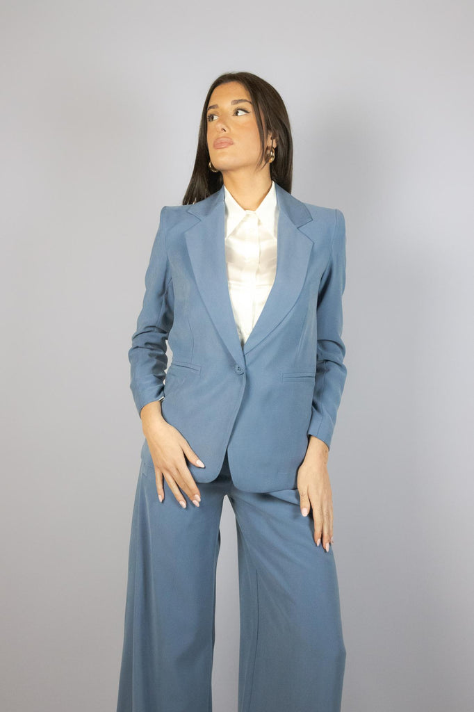 Blazer in viscosa color denim chiaro G517/21 DENIM EGG FAMILY 