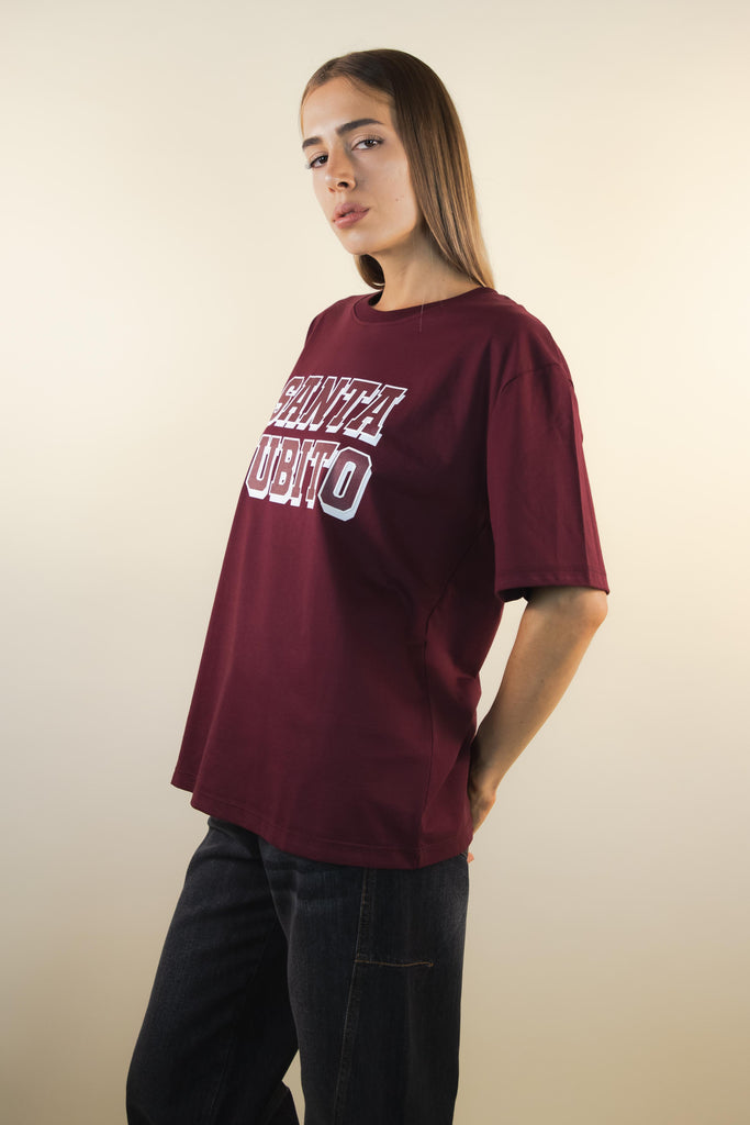 T-shirt bordeaux Santa Subito RK1875 SANTA SUBITO BORDEAUX EGG FAMILY 