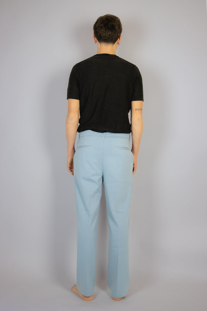 Pantalone carta da zucchero in punto Milano modello dritto EGG/2503 C.ZUCCHERO EGG FAMILY 