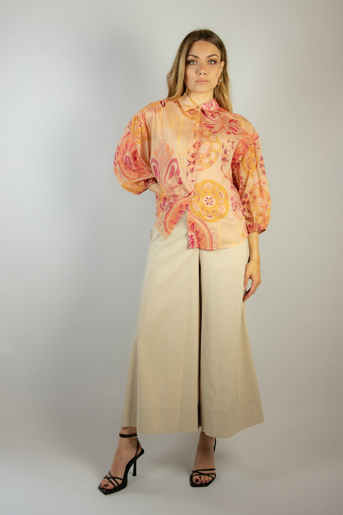 Camicia in fantasia floreale rosa EG018 VARIANTE 1 EGG FAMILY 