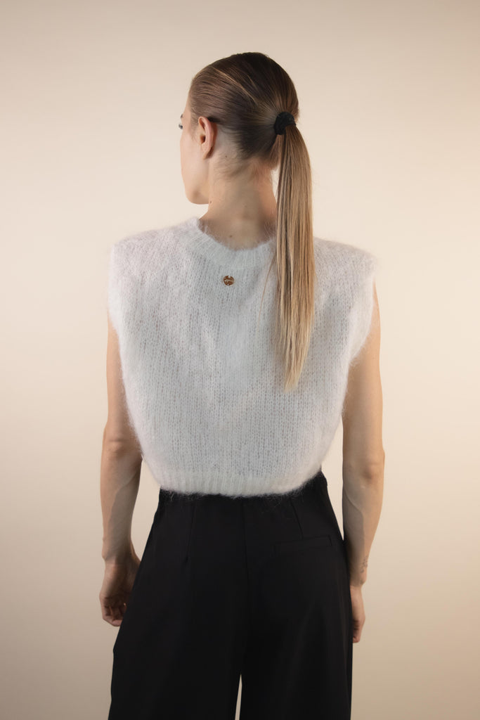 Gilet bianco naturale GL664-01 NATURALE EGG FAMILY 