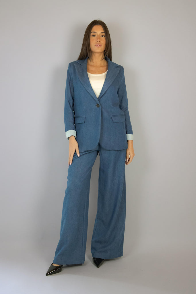 Blazer in denim scuro EG985 MEDIO EGG FAMILY 