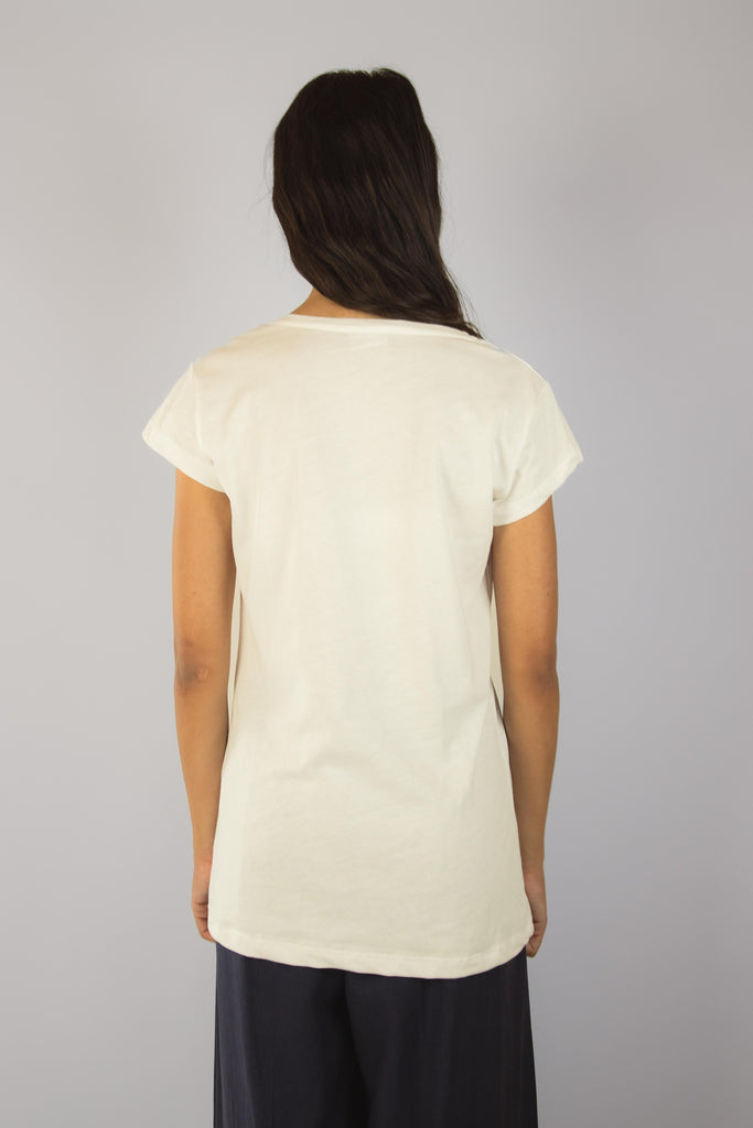 T-shirt bianca con spille smaltate - bocca T-SHIRT SPILLA SPILLA BOCCA EGG FAMILY 