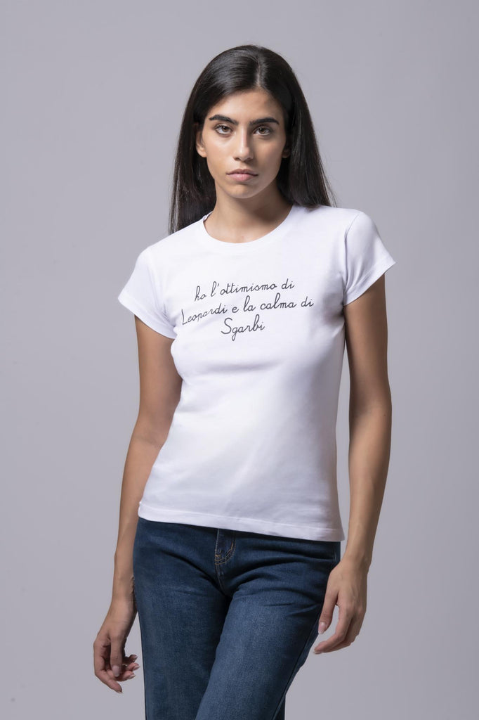 T-shirt con stampa Leopardi 177353 BIANCO EGG FAMILY 
