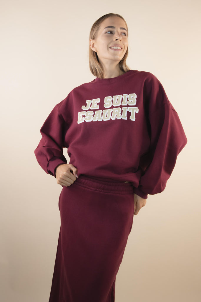 Felpa Bordeaux Esaurit W1PLACIDO 01 BORDEAUX EGG FAMILY 