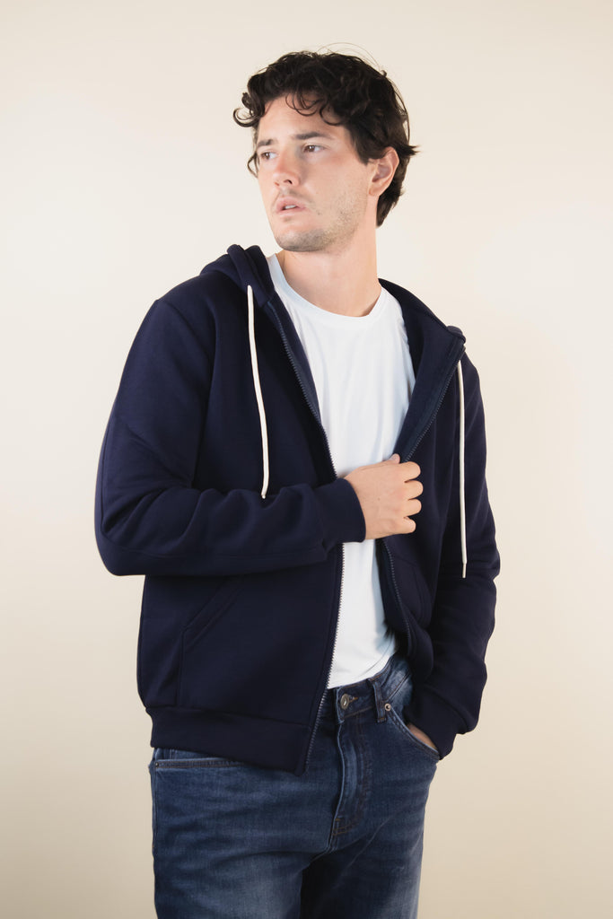 Felpa con cerniera Blu M1COL 01 BLU EGG FAMILY 