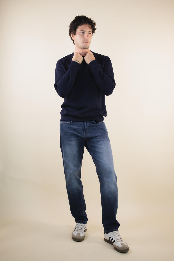 Felpa girocollo Blu M1ESS 50 BLU EGG FAMILY 