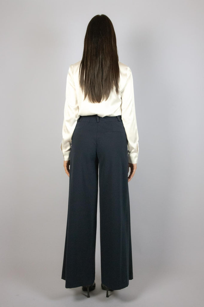 Pantalone a palazzo blu in punto Milano G193/1 BLU EGG FAMILY 