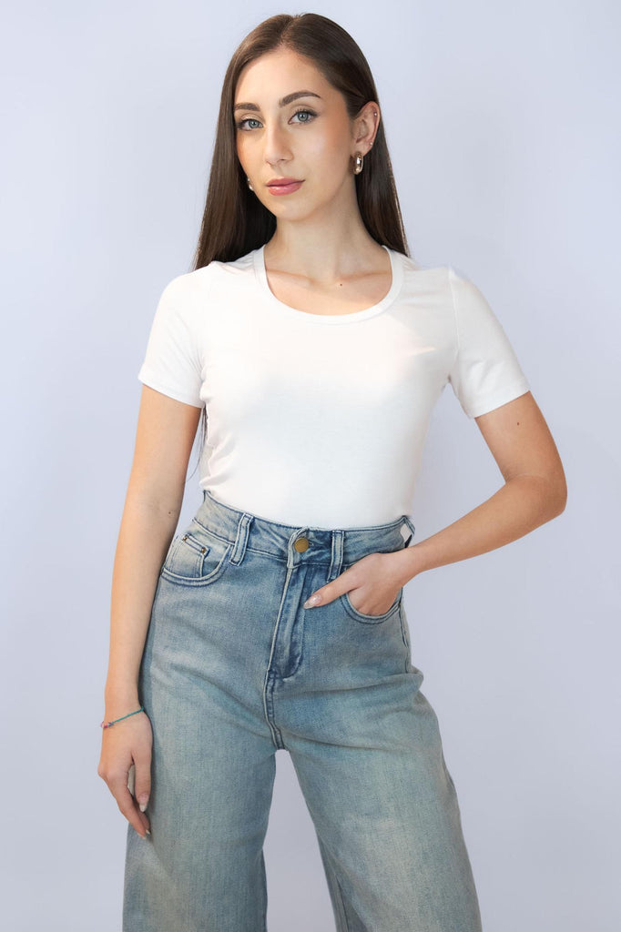 Jeans chiaro wide leg slavato EG810# DENIM EGG FAMILY 