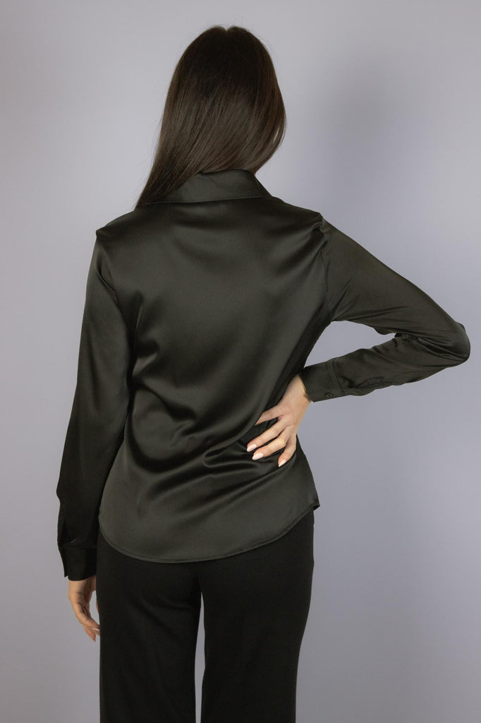 Camicia satin nera Evelyn CA EVELYN RASO NERO EGG FAMILY 