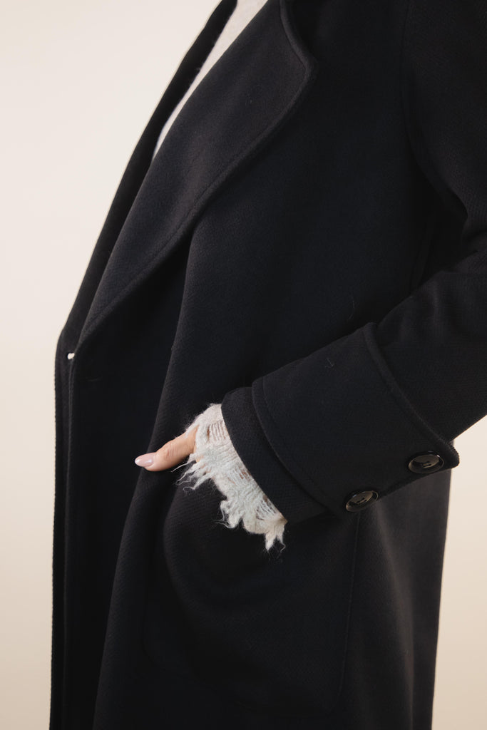 Cappotto leggero nero sfoderato ZK4275T48 NERO EGG FAMILY 