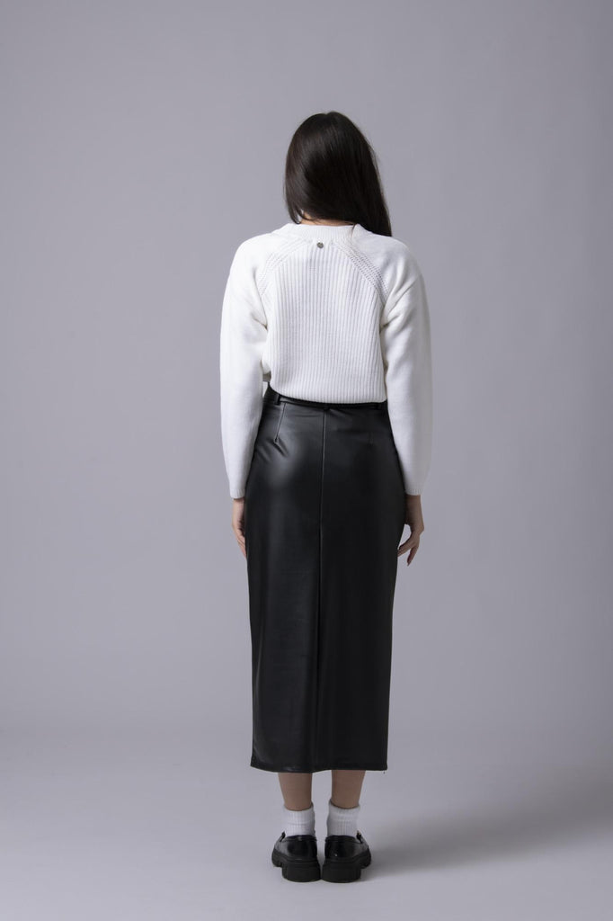 Longuette in ecopelle nera ZG2168T99 NERO EGG FAMILY 