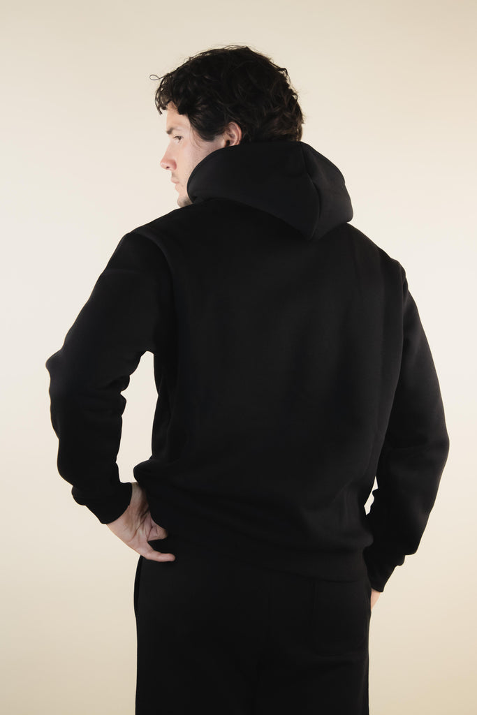 Felpa con cappuccio Nera M1STRE 01 NERO EGG FAMILY 