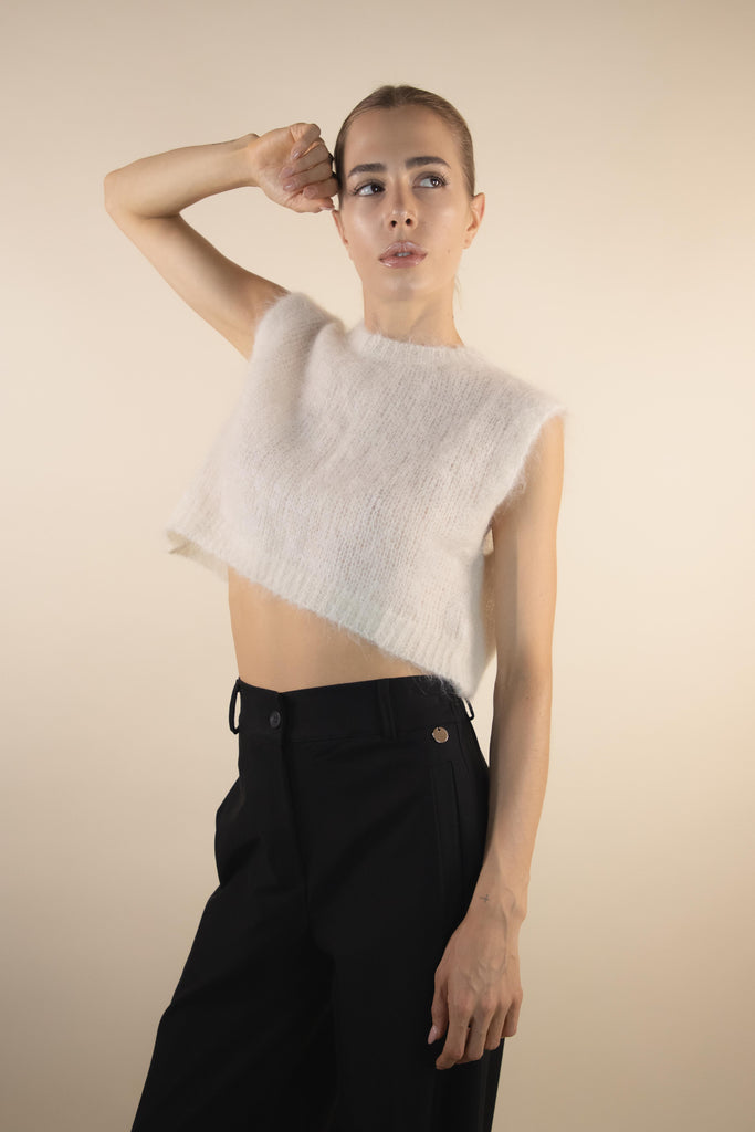 Gilet bianco naturale GL664-01 NATURALE EGG FAMILY 