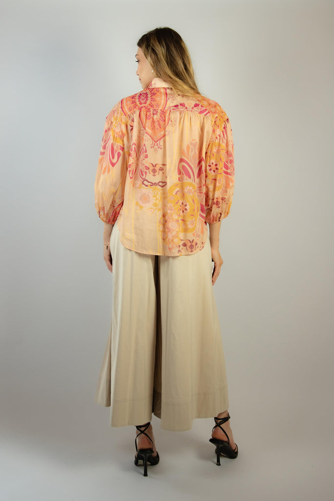 Camicia in fantasia floreale rosa EG018 VARIANTE 1 EGG FAMILY 