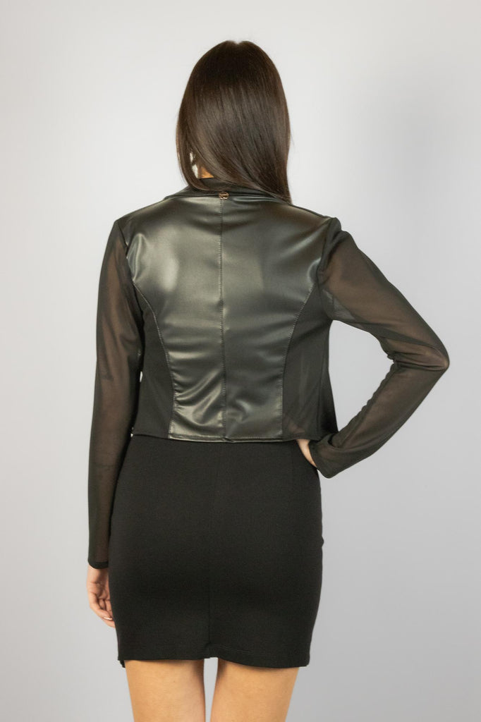 Giacca coprispalle nera in ecopelle JK4358T99T111 NERO EGG FAMILY 