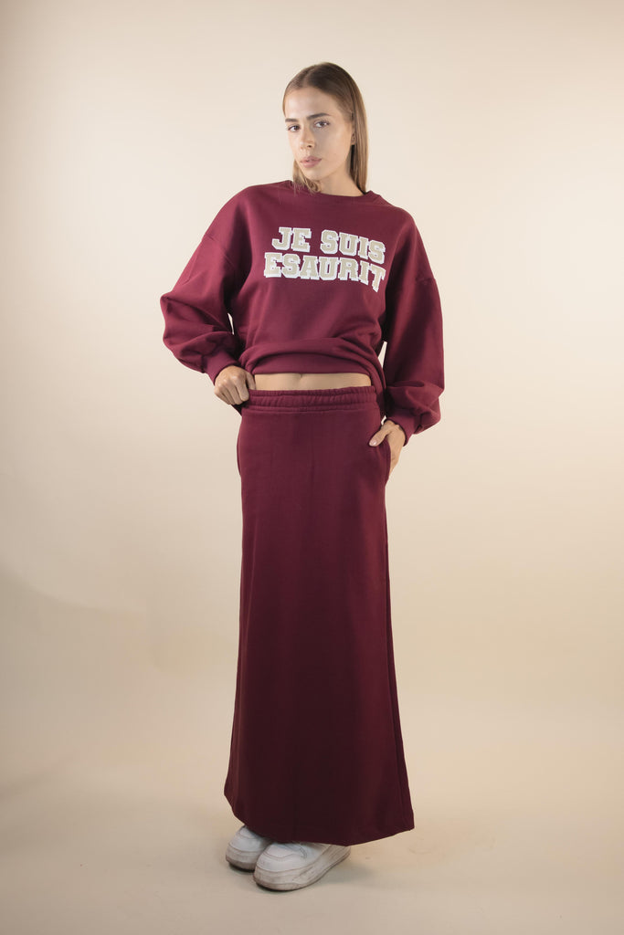 Felpa Bordeaux Esaurit W1PLACIDO 01 BORDEAUX EGG FAMILY 