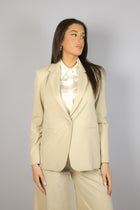 Blazer beige chiaro in punto Milano