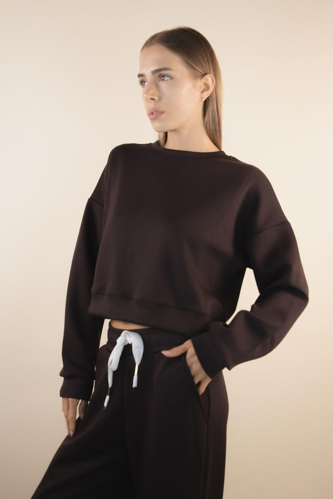 Felpa girocollo moro SH-SS26SOFT15 MORO EGG FAMILY 