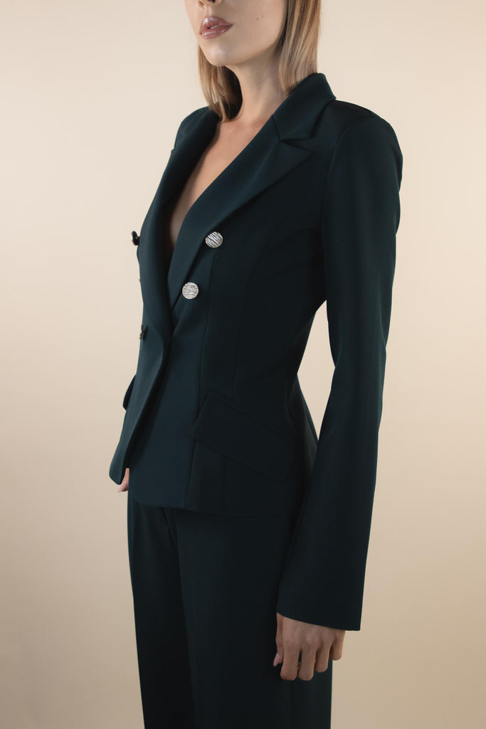 Blazer verde foresta doppio petto H528/29 FOREST 1488 EGG FAMILY 