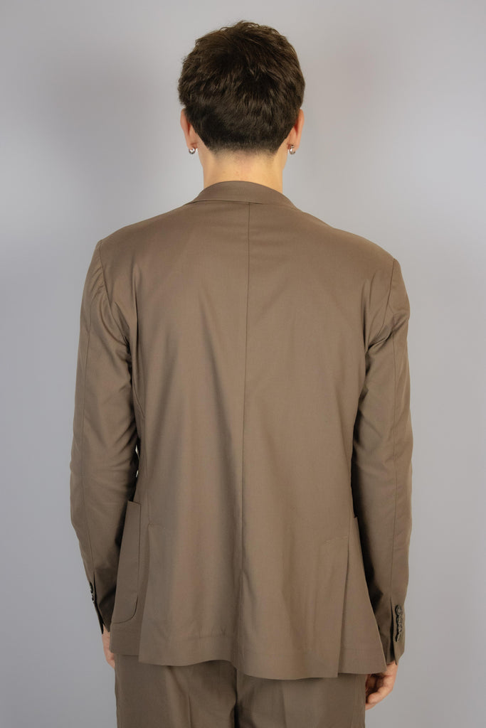 Giacca con revers color marrone moka EGG/2505 MOKA EGG FAMILY 