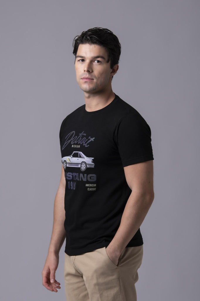 T-shirt nera Mustang 1989 177367 NERO EGG FAMILY 