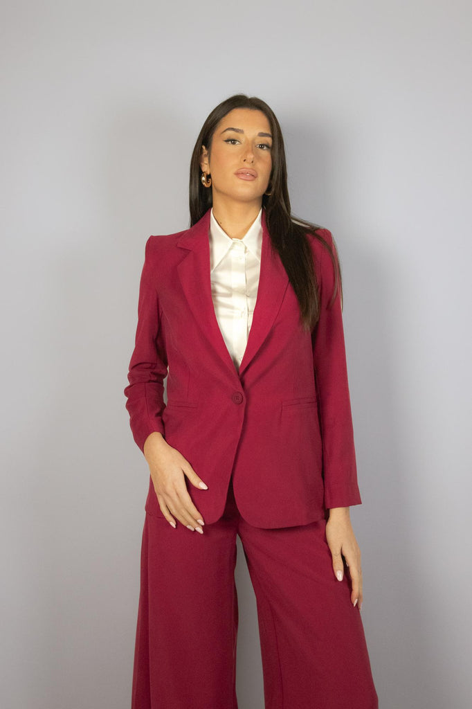 Blazer in viscosa color rosso India G517/21 INDIA EGG FAMILY 