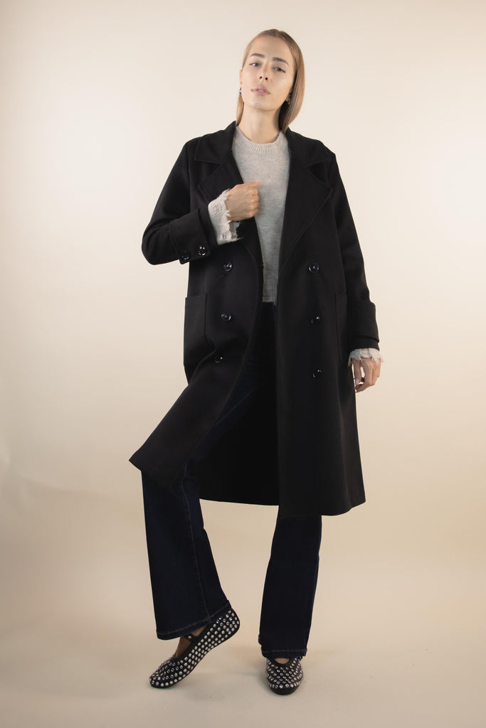 Cappotto leggero nero sfoderato ZK4275T48 NERO EGG FAMILY 