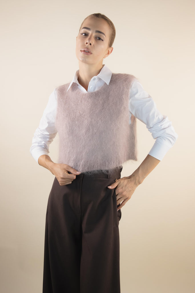 Gilet rosa chiaro GL664-01 BEIGE 385 EGG FAMILY 